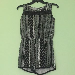 Black and white romper